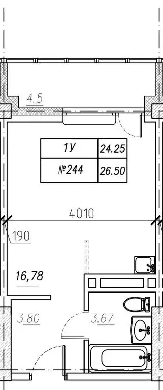 Квартира-студия: Владивосток, улица Расула Гамзатова, 5к2/2 (26.5 м) - Фото 1