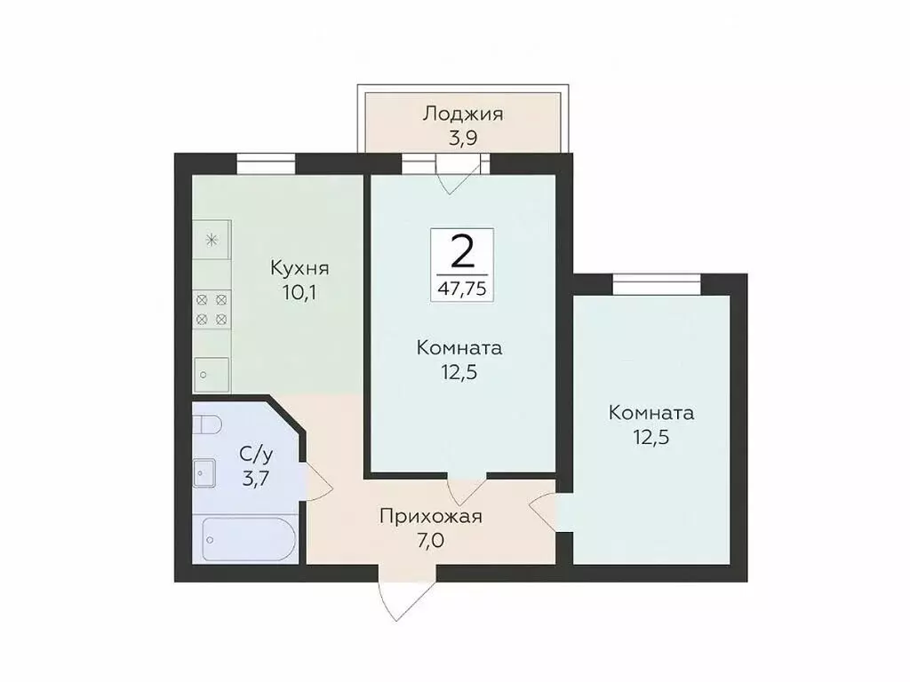 2-комнатная квартира: Самара, улица Победы, 14А (47.75 м) - Фото 0