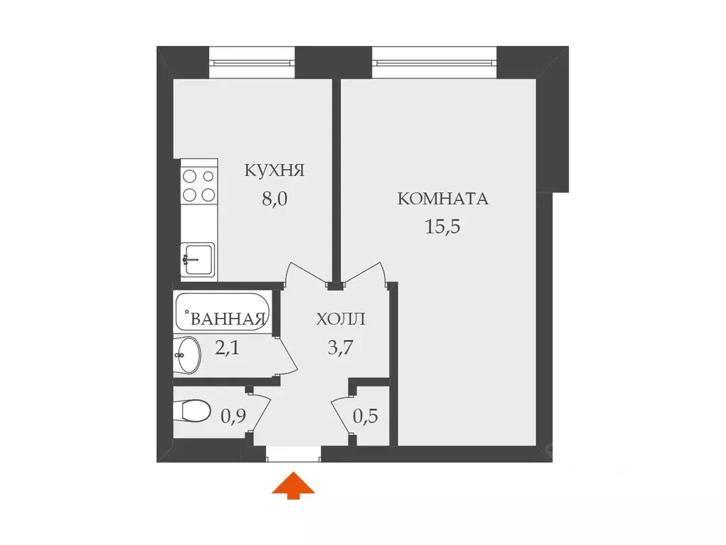 1-к кв. Санкт-Петербург просп. Энергетиков, 35к1 (30.7 м) - Фото 0