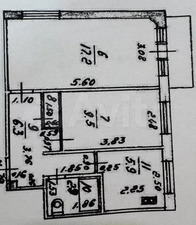 2-к. квартира, 42,7 м, 5/5 эт. - Фото 0