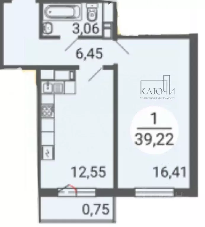 1-к кв. Челябинская область, Магнитогорск просп. Ленина, 114 (39.22 м) - Фото 1