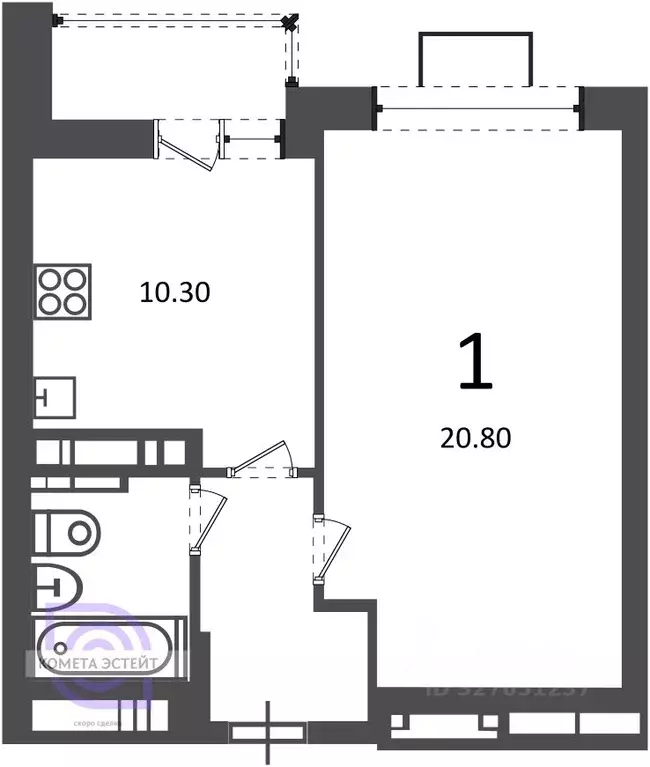 1-к кв. Москва проезд Шокальского, 28Ак1 (39.3 м) - Фото 1