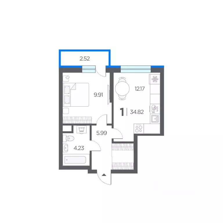 1-к кв. Рязанская область, Рязанский район, Дядьковское с/пос, с. ... - Фото 0