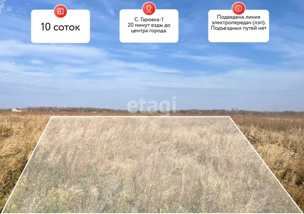 Участок в Хабаровский край, Хабаровский район, с. Гаровка-1 ул. ... - Фото 1