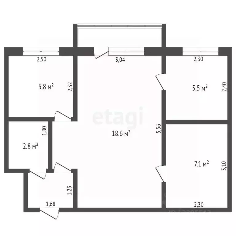 3-к кв. Кемеровская область, Кемерово Стахановская ул., 23А (41.9 м) - Фото 1