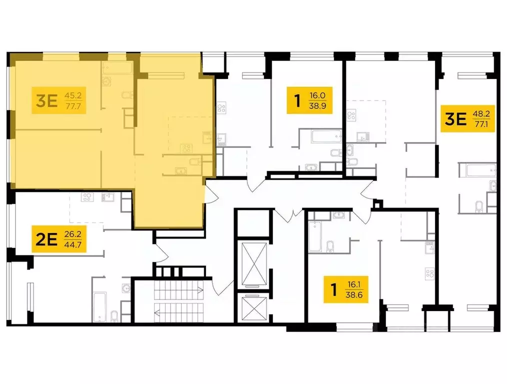 3-к кв. Москва Филатов Луг жилой комплекс, к6 (77.7 м) - Фото 0