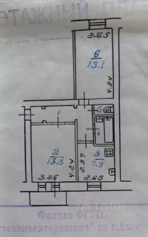 2-к кв. Иркутская область, Ангарск 60-й кв-л, 12 (46.2 м) - Фото 1