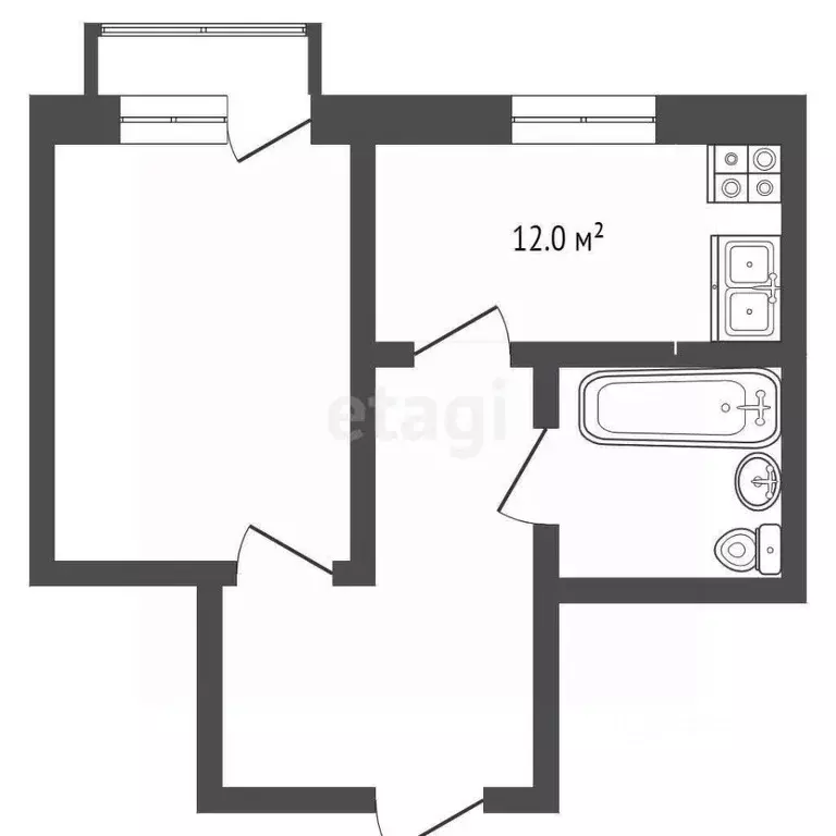 1-к кв. Владимирская область, Муром ул. Ленина, 110 (39.0 м) - Фото 1