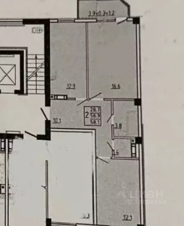 2-к кв. Севастополь ул. Павла Корчагина, 23 (60.0 м) - Фото 1