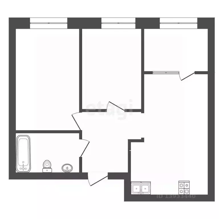 2-к кв. Тюменская область, Тюмень ул. Геннадия Куцева, 9 (60.0 м) - Фото 2