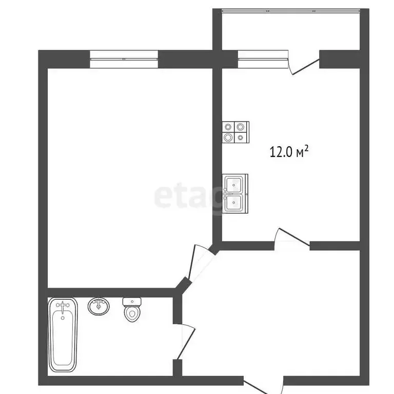 1-комнатная квартира: Тамбов, Магистральная улица, 41к7 (40.3 м) - Фото 0