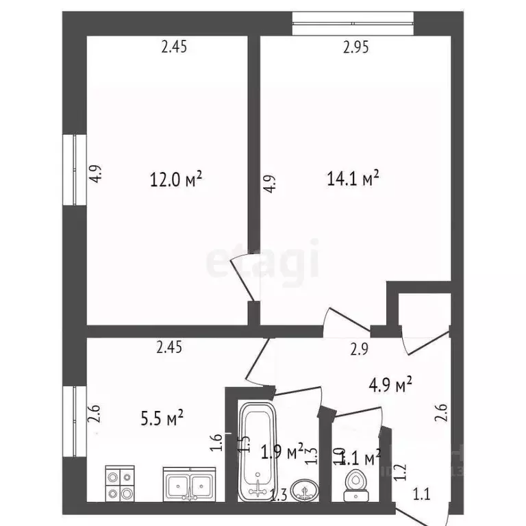 2-к кв. Тамбовская область, Мичуринск Липецкое ш., 83А (39.8 м) - Фото 0