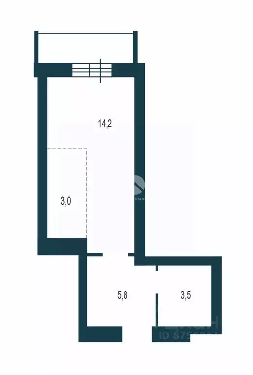 Студия Новосибирская область, Новосибирск ул. Ясный Берег, 10 (27.0 м) - Фото 2