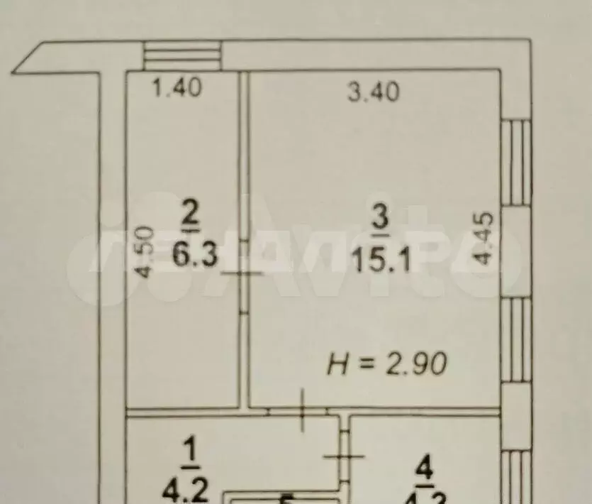 2-к. квартира, 31 м, 1/2 эт. - Фото 0