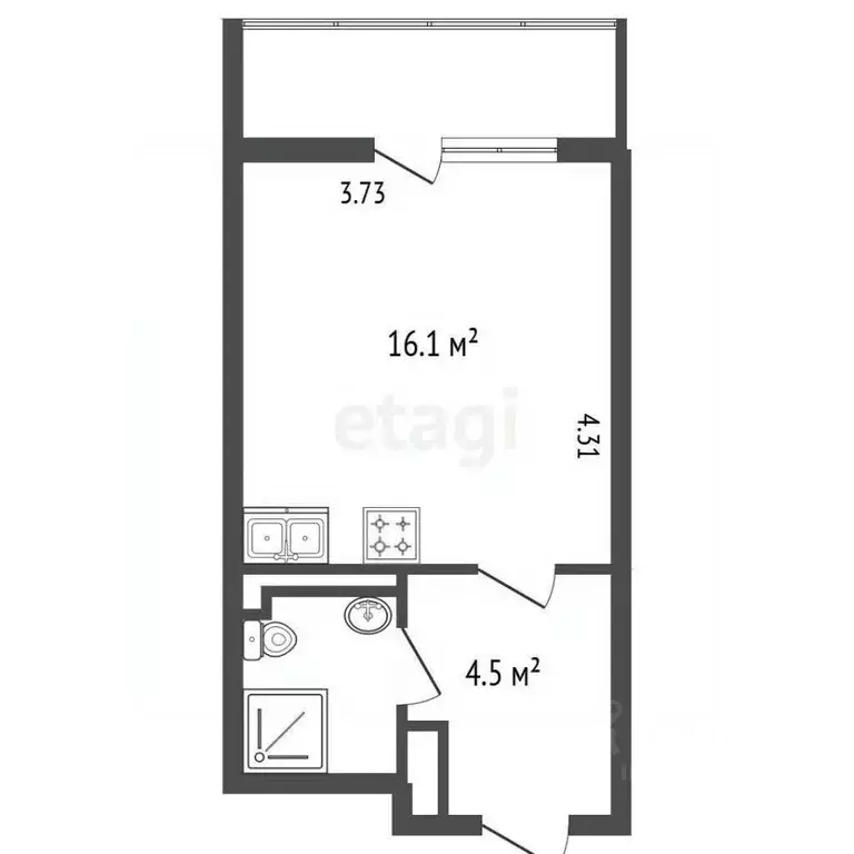 Студия Ленинградская область, Кудрово г. Всеволожский район, Заневское ... - Фото 1