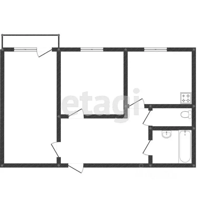 2-к кв. Свердловская область, Нижний Тагил ул. Юности, 49 (50.2 м) - Фото 1