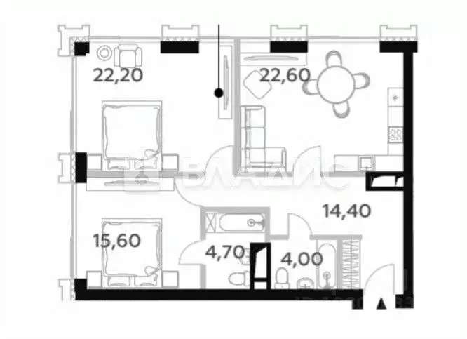 3-к кв. Москва просп. Генерала Дорохова, 49 (84.9 м) - Фото 2