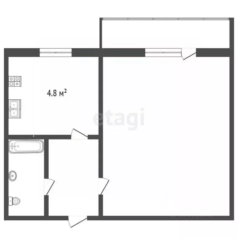 1-к кв. Ростовская область, Ростов-на-Дону ул. Миронова, 12/2 (22.0 м) - Фото 1