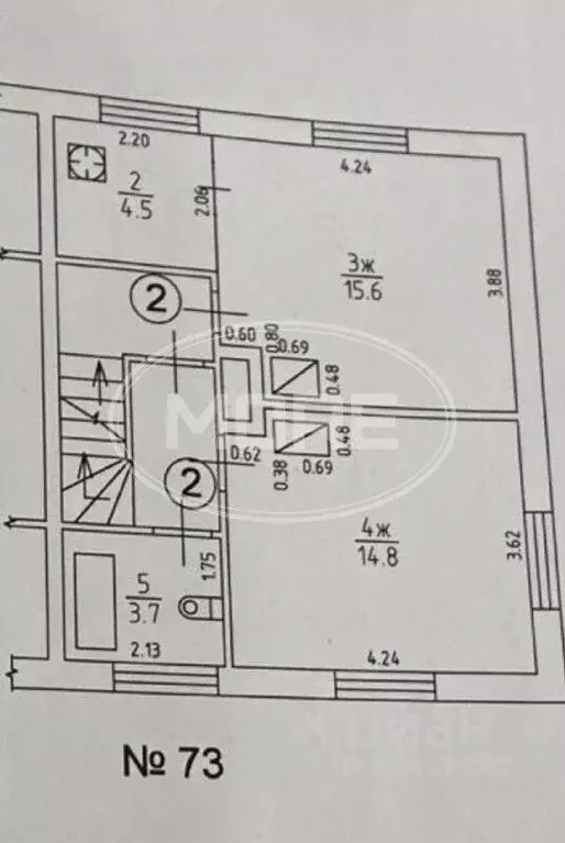 2-к кв. Калининградская область, Калининград ул. Маршала Борзова, 73 ... - Фото 2