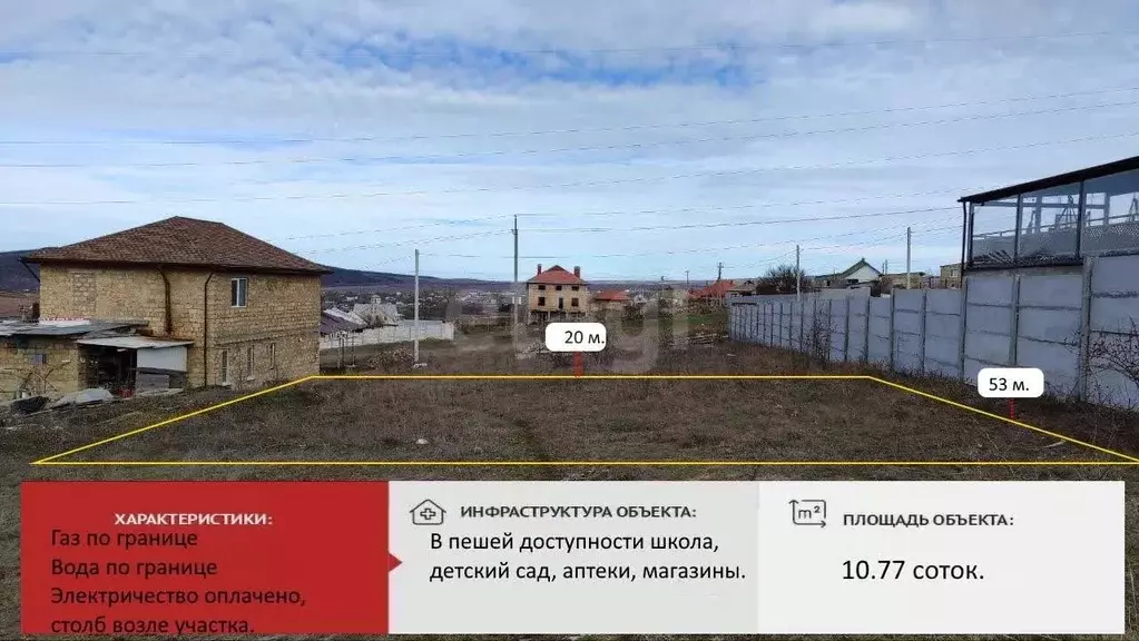 Участок в Крым, Симферопольский район, Добровское с/пос, с. Пионерское ... - Фото 1