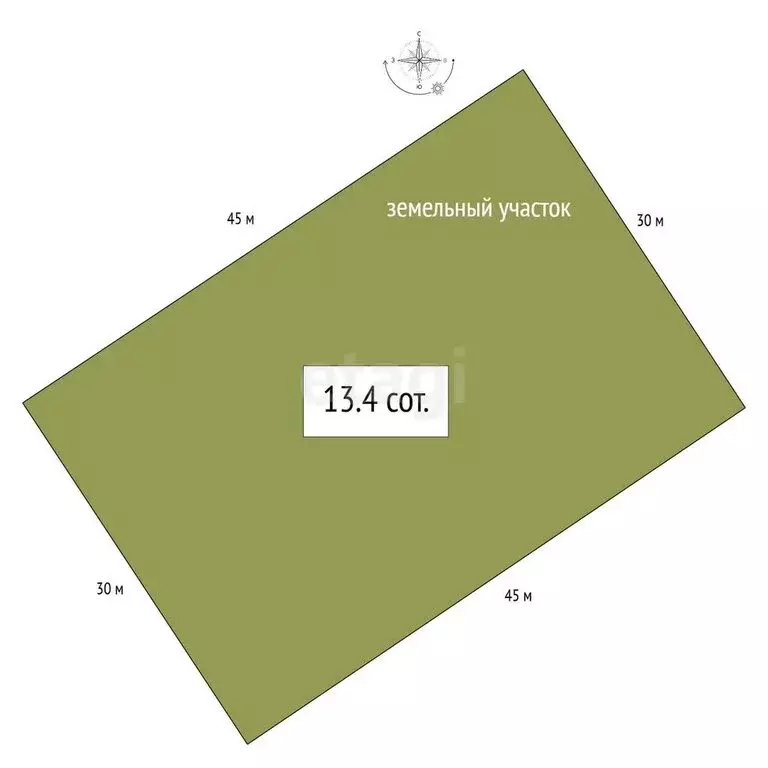 Участок в село Бирюля, Светлая улица (13.4 м) - Фото 1