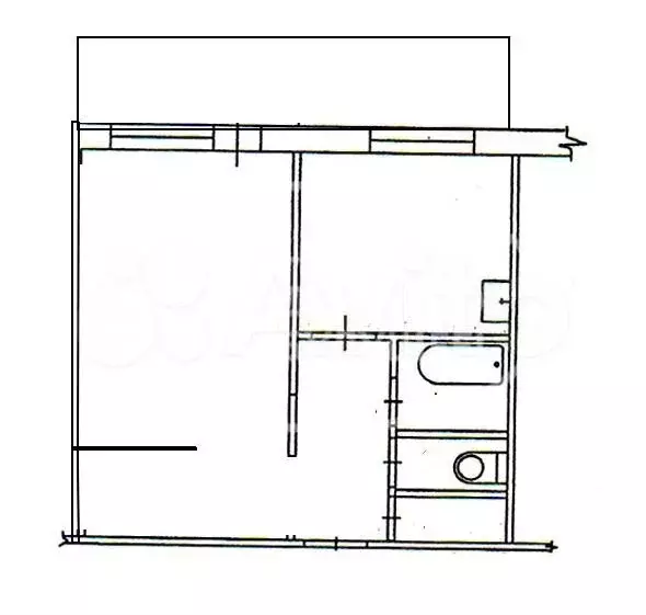 1-к. квартира, 40 м, 1/2 эт. - Фото 0