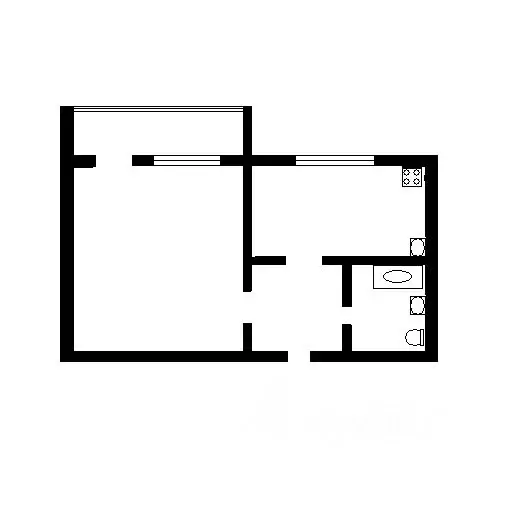 1-к кв. Тульская область, Тула ул. Токарева, 80 (31.0 м) - Фото 2