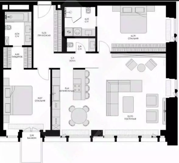 3-к кв. Москва ул. Братьев Фонченко, 1к4 (116.69 м) - Фото 1
