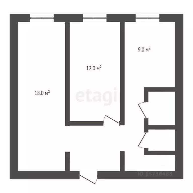 2-к кв. Амурская область, Благовещенск ул. Мухина, 5 (53.3 м) - Фото 1