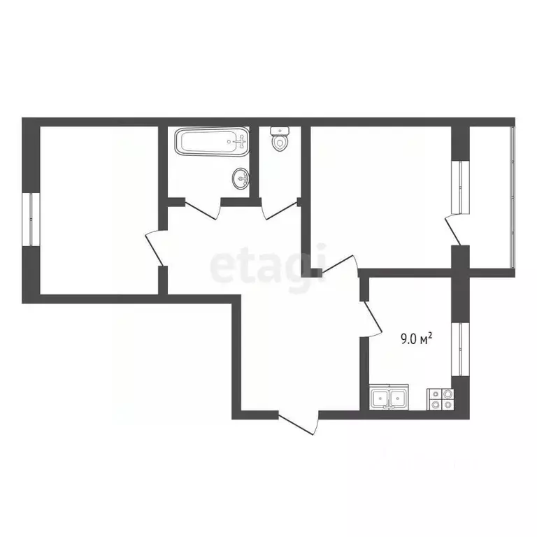 2-к кв. Владимирская область, Муром ул. Энгельса, 21 (50.0 м) - Фото 1