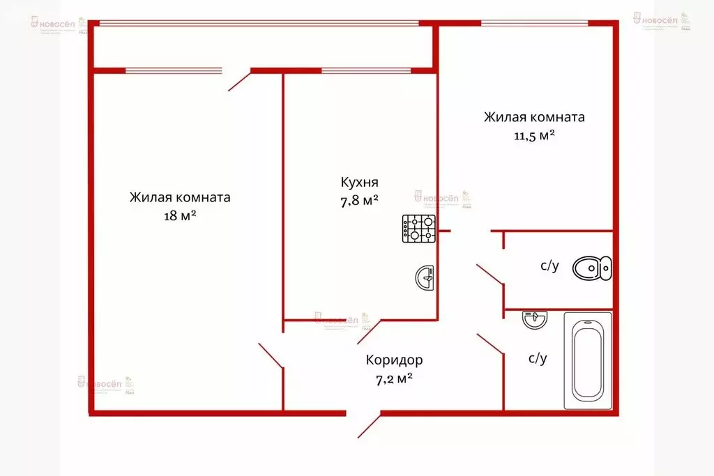 2-комнатная квартира: Екатеринбург, улица Татищева, 60 (49.6 м) - Фото 0