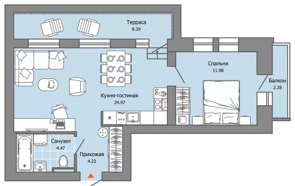 1-к кв. Пермский край, Пермь ул. Дзержинского, 35А (49.0 м) - Фото 2