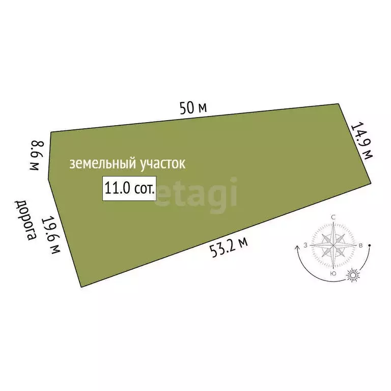 Участок в Украинка, Молодёжная улица (10.97 м) - Фото 1