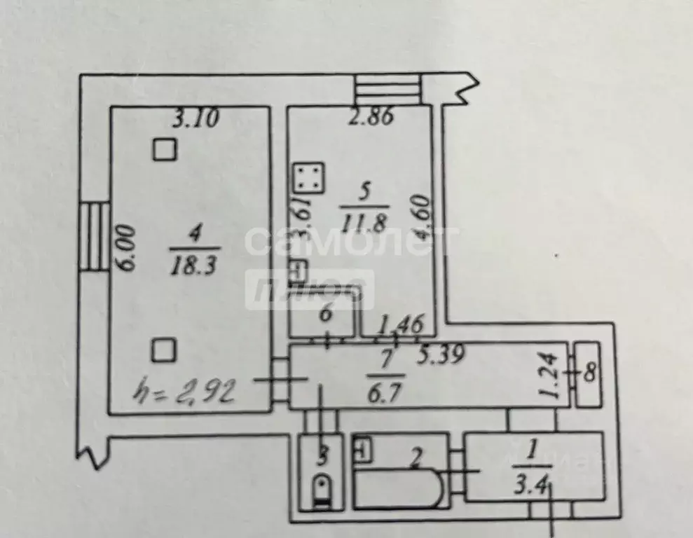 1-к кв. Ямало-Ненецкий АО, Ноябрьск ул. 8 Марта, 6А (43.8 м) - Фото 2