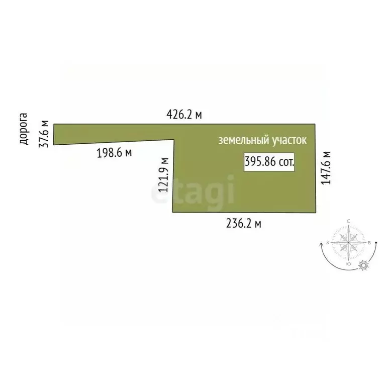 Участок в Крым, Симферопольский район, с. Донское  (395.86 сот.) - Фото 1