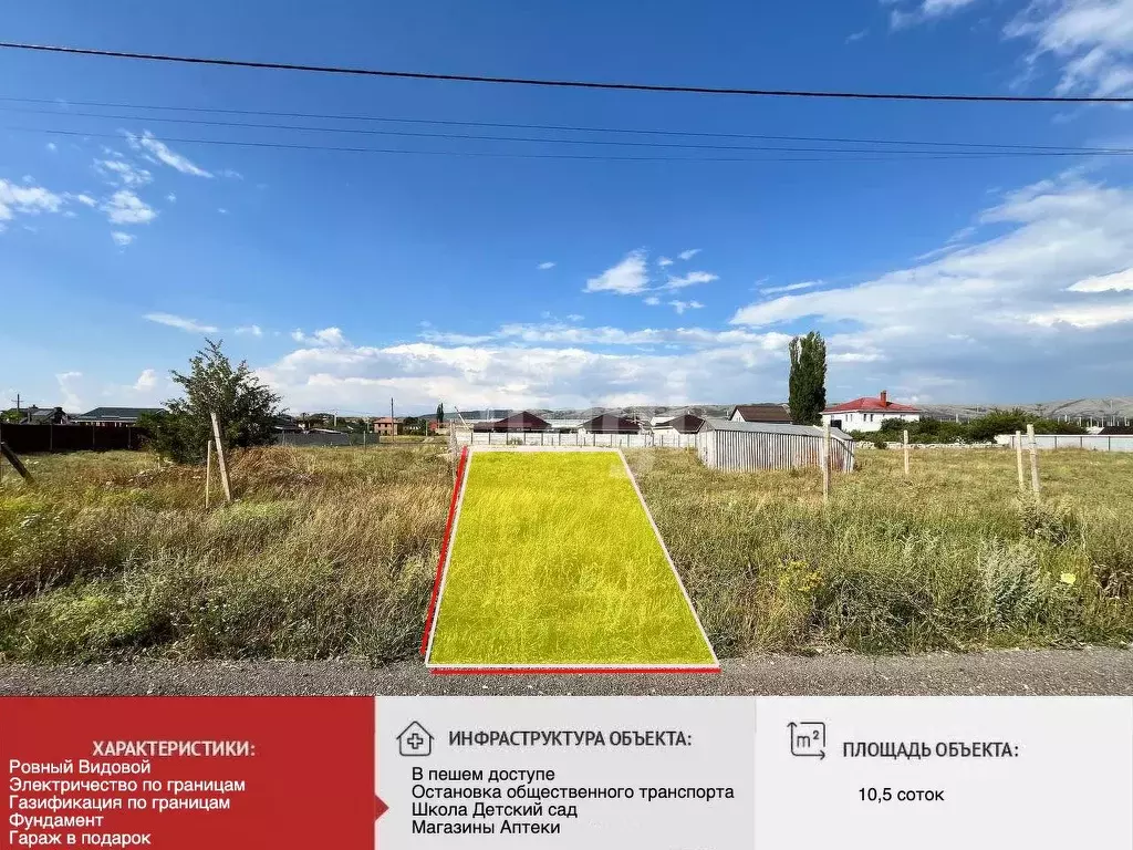 Участок в Крым, Симферопольский район, Добровское с/пос, с. Заречное ... - Фото 1