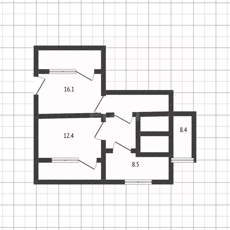 3-к кв. Белгородская область, Белгород ул. Губкина, 17 (62.9 м) - Фото 2