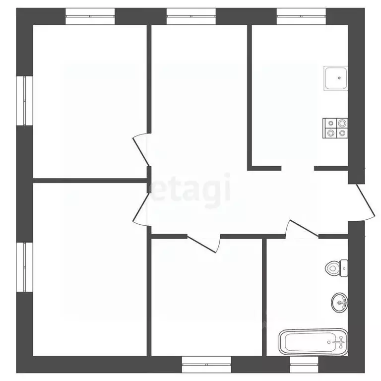 Дом в Владимирская область, Муром ул. Гастелло, 48 (71 м) - Фото 1