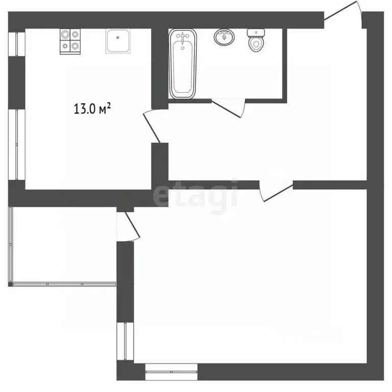 1-к кв. Самарская область, Самара просп. Карла Маркса, 29 (59.6 м) - Фото 2