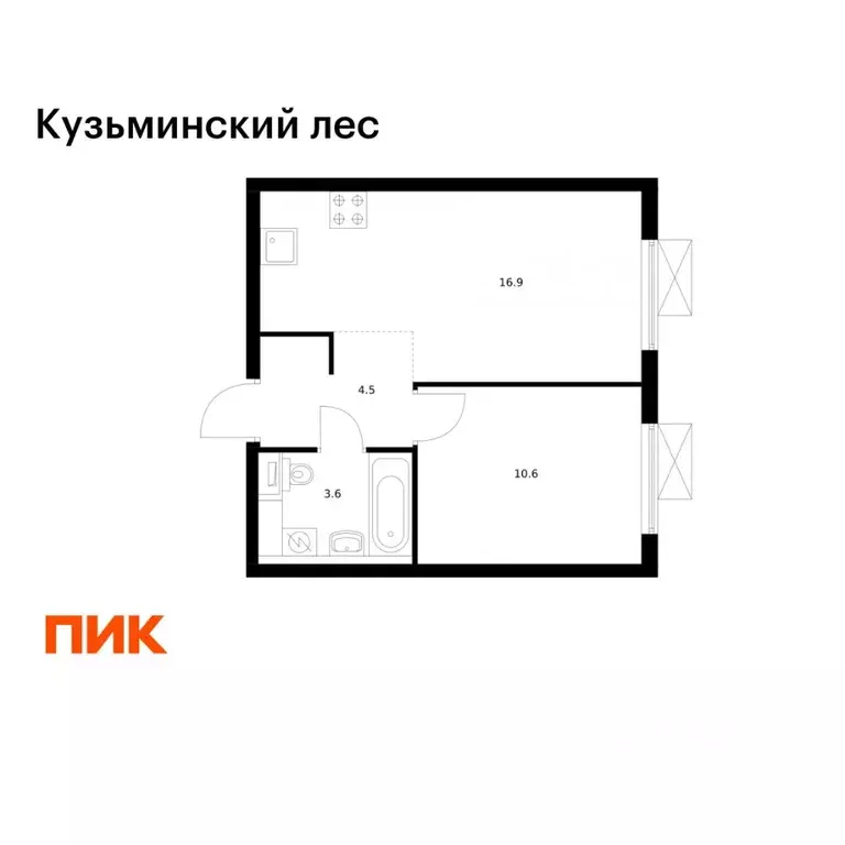 1-к кв. Московская область, Котельники Белая Дача мкр, 29 (35.6 м) - Фото 1