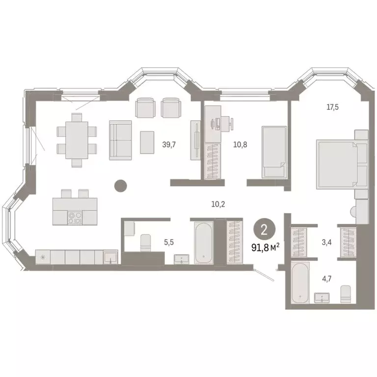 2-комнатная квартира: Екатеринбург, жилой район Вокзальный, улица ... - Фото 2