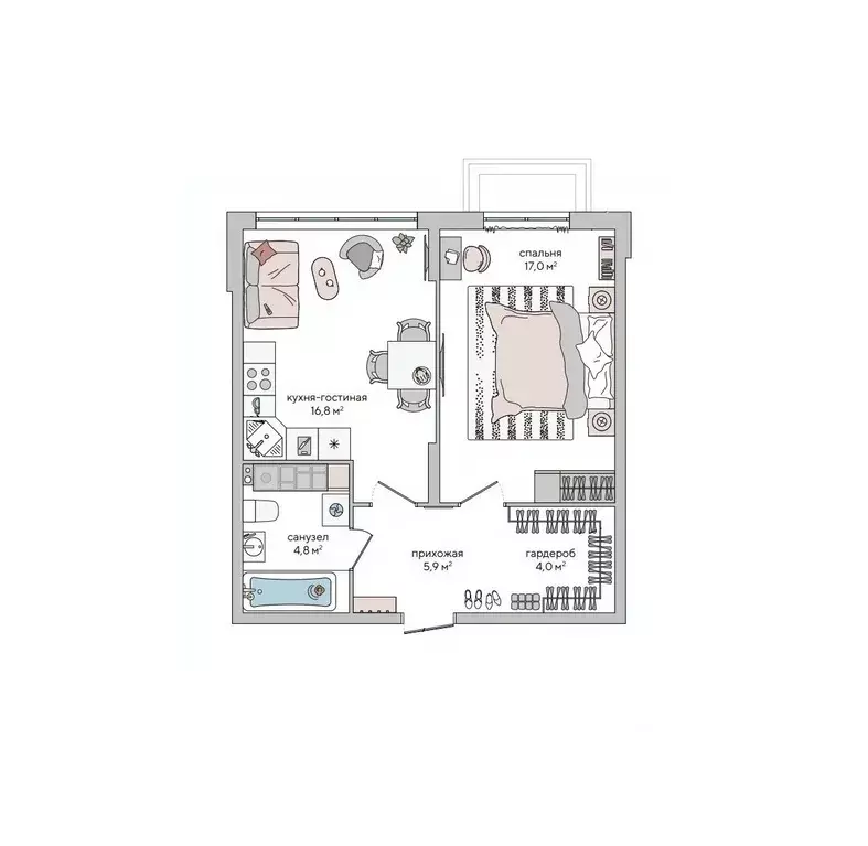 1-к кв. Крым, Судак ул. Инициативных, 80 (48.5 м) - Фото 1