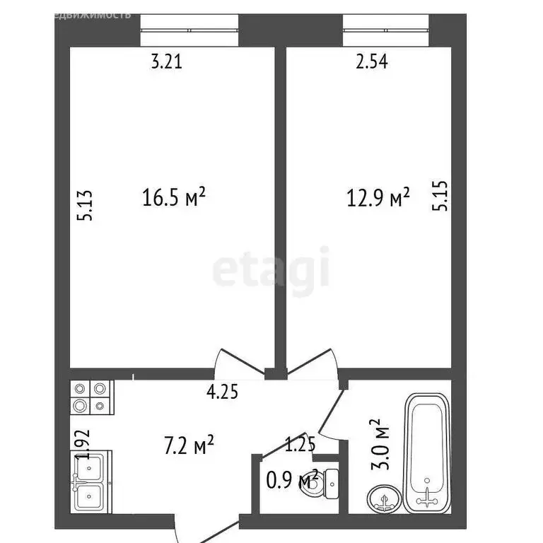 2-комнатная квартира: посёлок городского типа Камские Поляны, 2/00 ... - Фото 1