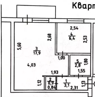 1-к. квартира, 31,1 м, 4/5 эт. - Фото 0