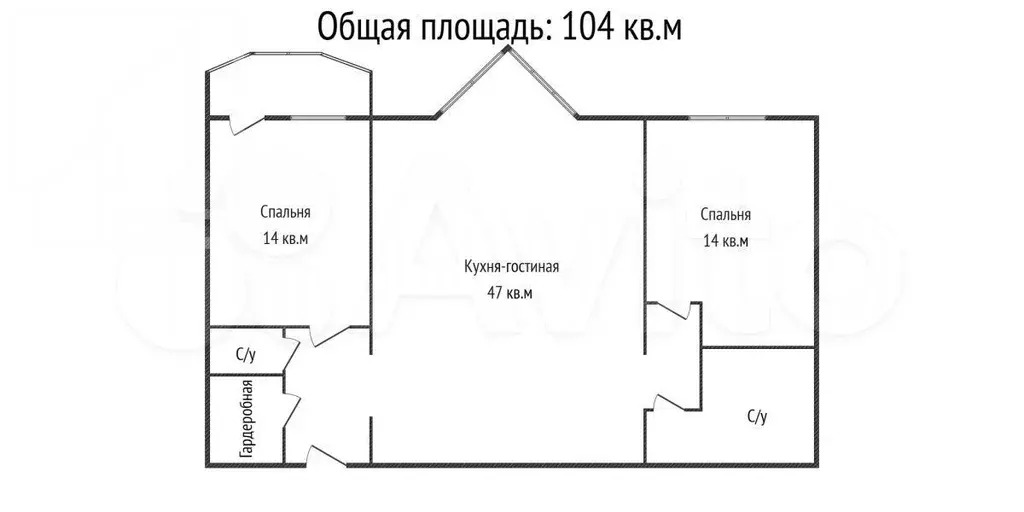 3-к. квартира, 104 м, 16/25 эт. - Фото 0