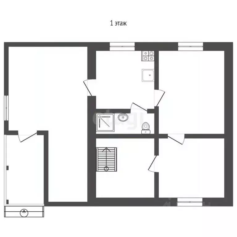 Дом в Ханты-Мансийский АО, Ханты-Мансийск ул. Горького, 5 (81 м) - Фото 1