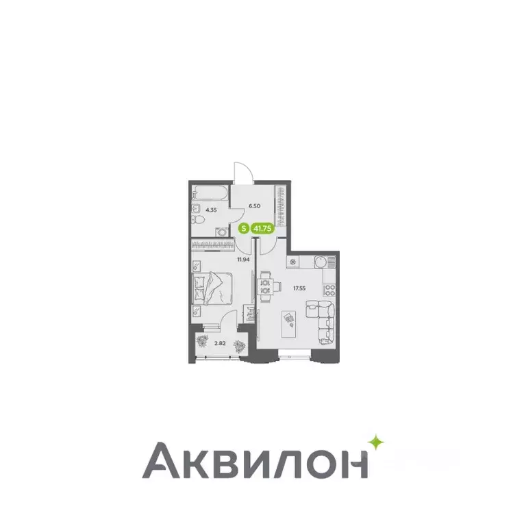 1-к кв. Архангельская область, Архангельск АКвартал жилой комплекс ... - Фото 0