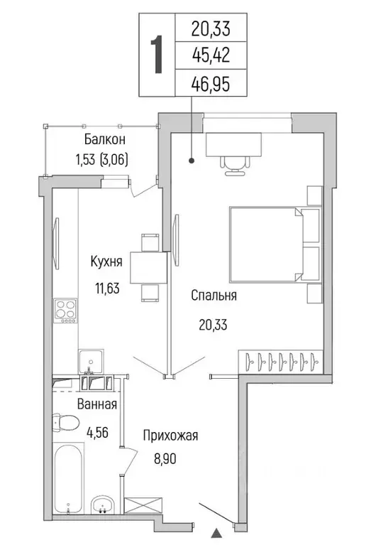 1-к кв. Московская область, Красногорск городской округ, д. Бузланово  ... - Фото 0