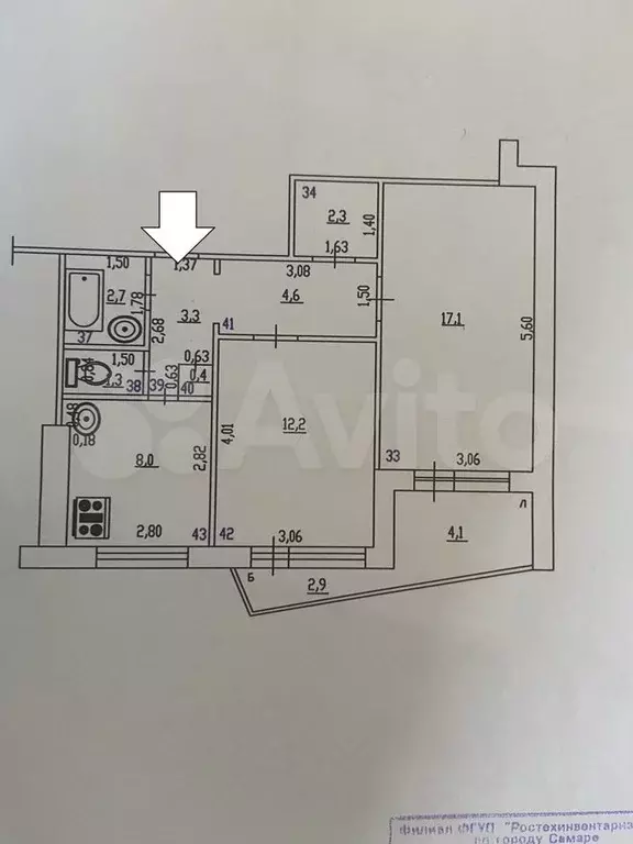 2-к. квартира, 59 м, 6/9 эт. - Фото 0