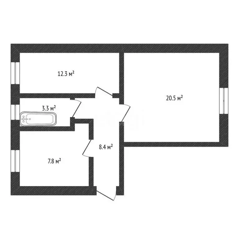 2-комнатная квартира: Балахна, улица Свердлова, 6 (52.3 м) - Фото 0